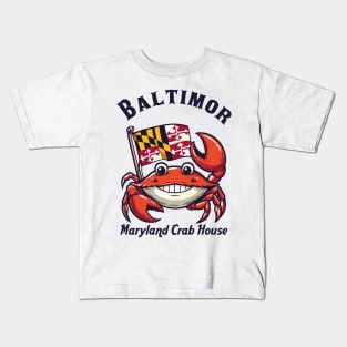 Baltimore, Maryland Crab House Kids T-Shirt